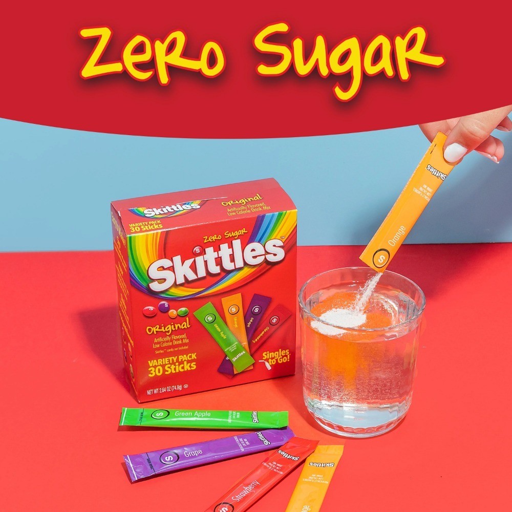 Zero Sugar Variety Pack Drink Mix Singles to Go Powdered Beverage 30 Count
