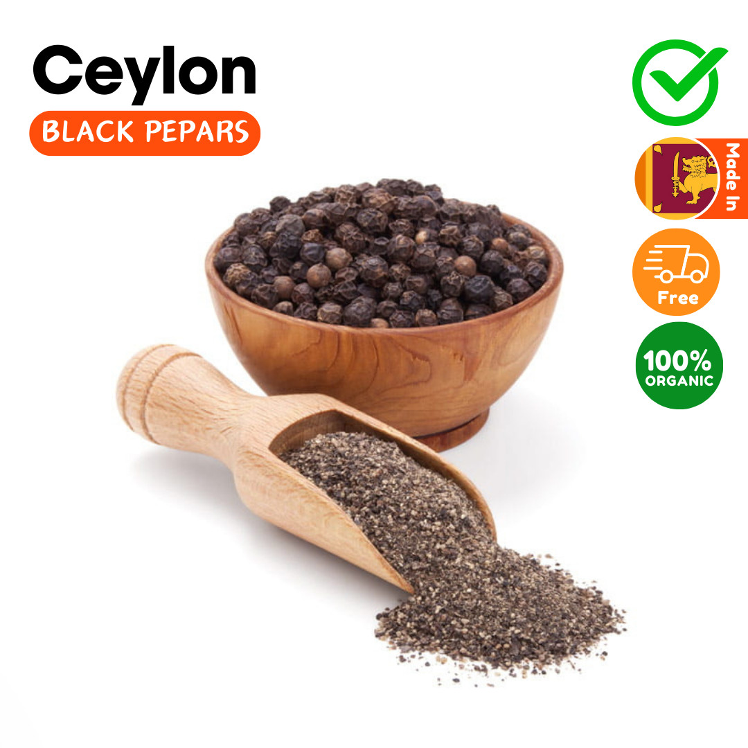 Pure Ceylon Organic Black Pepper Powder 100% Fresh Ground Premium Quality