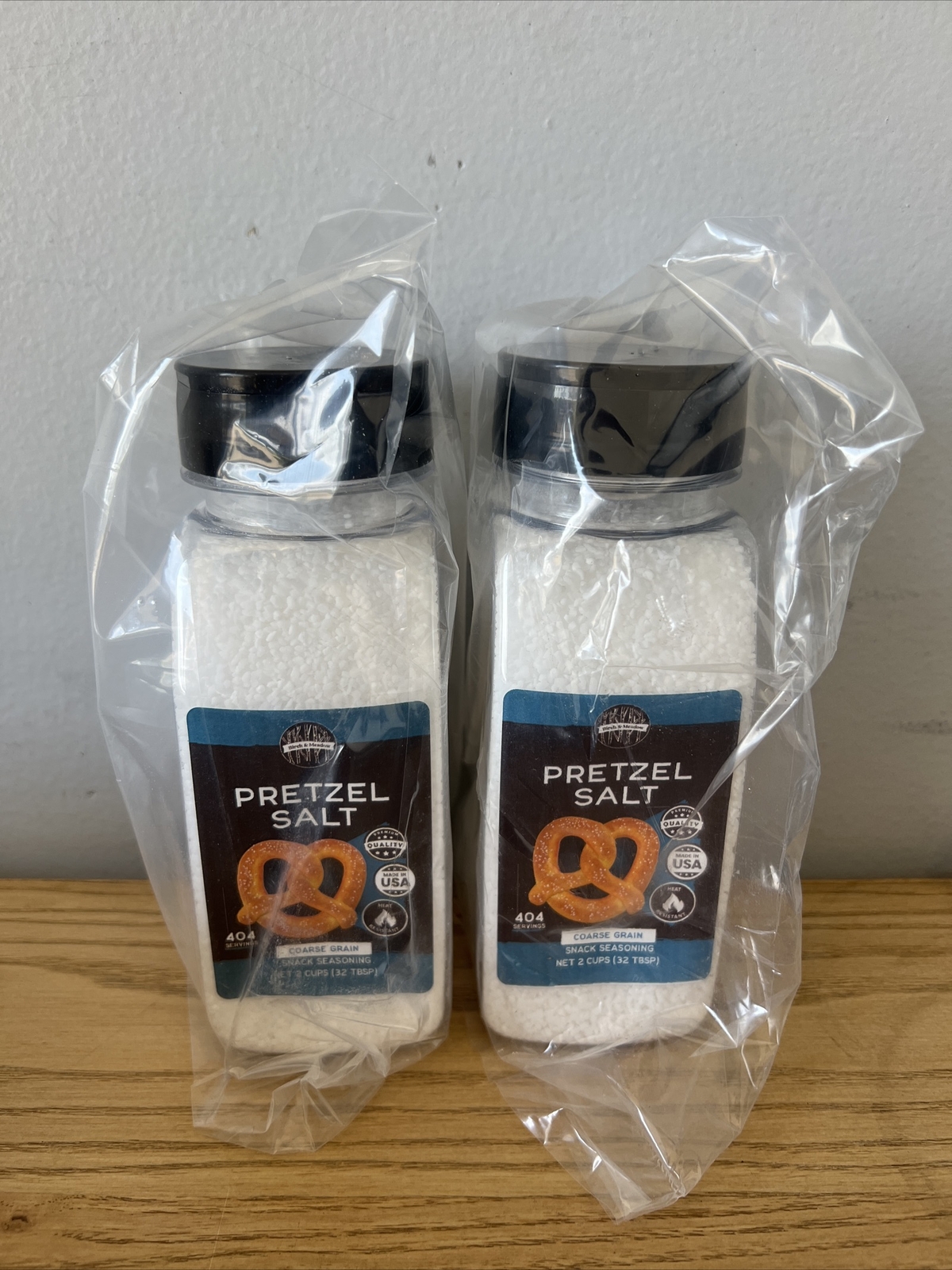 Birch & Meadow 2 Cups of Pretzel Salt, Coarse, Heat Resistant (2 PACK)
