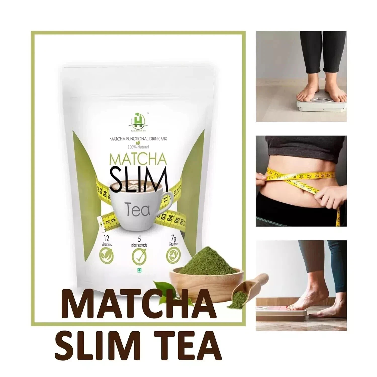 Matcha Slim Green Tea (50gm) Weight Management High In Antioxidants Detoxifying