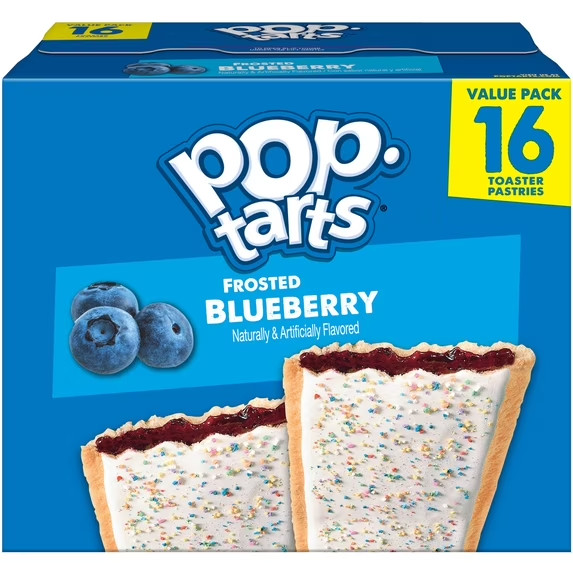 Pop-Tarts Frosted Blueberry Toaster Pastries, Breakfast Foods, Shelf-Stable,27..