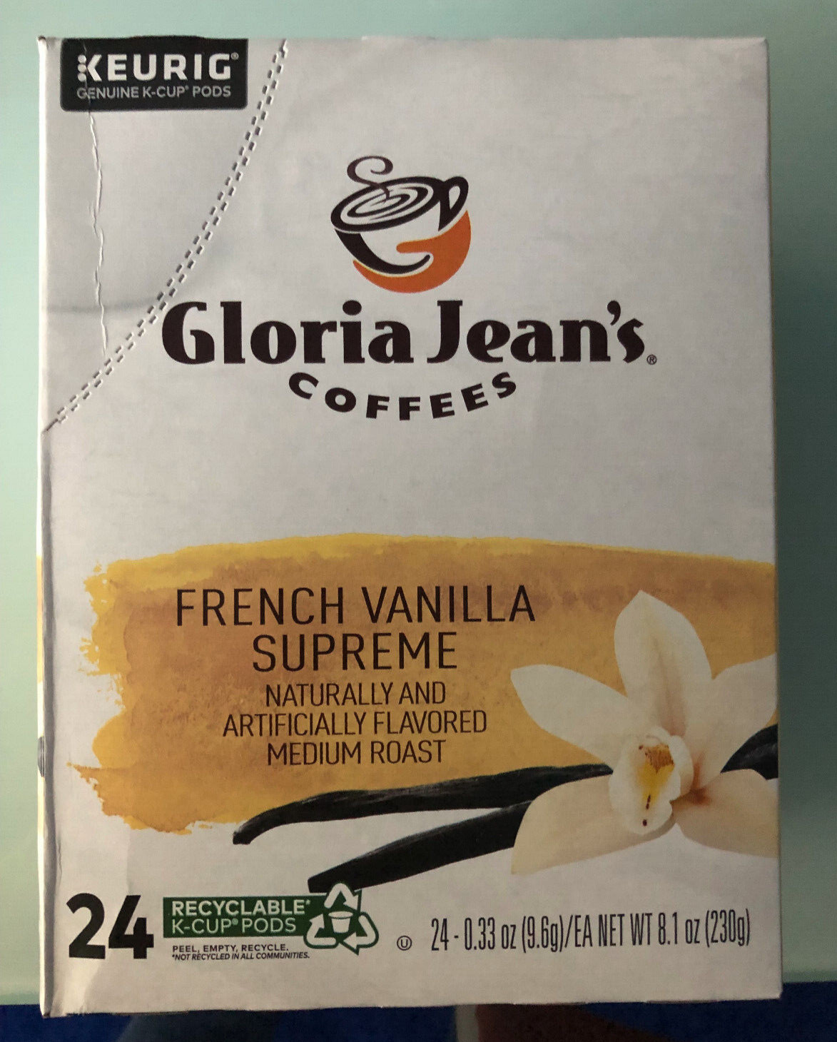 GLORIA JEAN’S FRENCH VANILLA SUPREME KEURIG K-CUP PODS COFFEE 24CT
