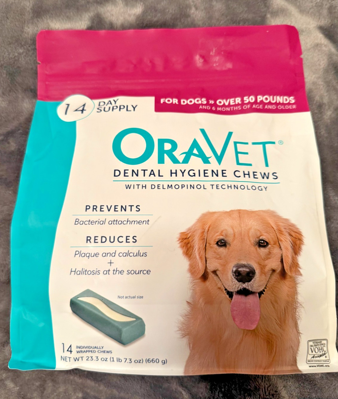 ORAVET Dental Hygiene Chews for Dogs, Oral Care 14 Days Large Dogs, Over 50