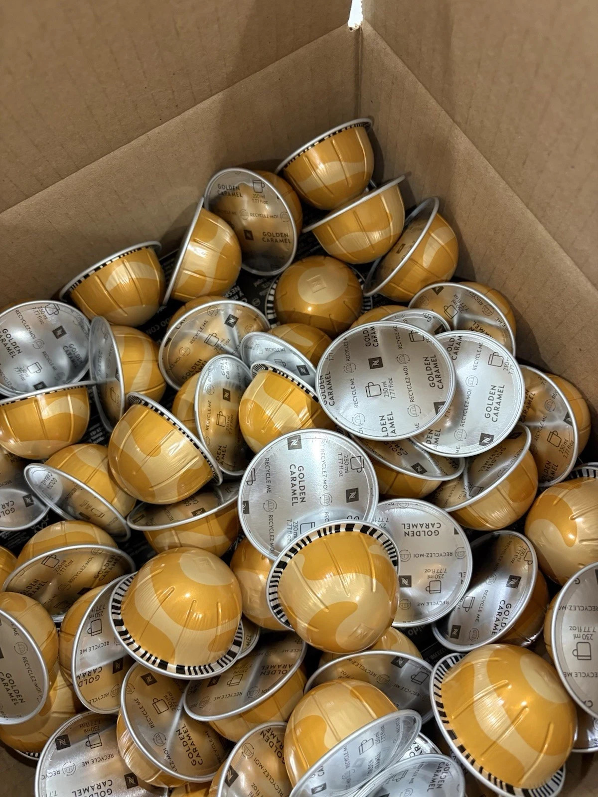 Nespresso Vertuoline Golden Caramel Coffee, 100 Pods 7.77 OZ BULK/LOOSE 12/31/26