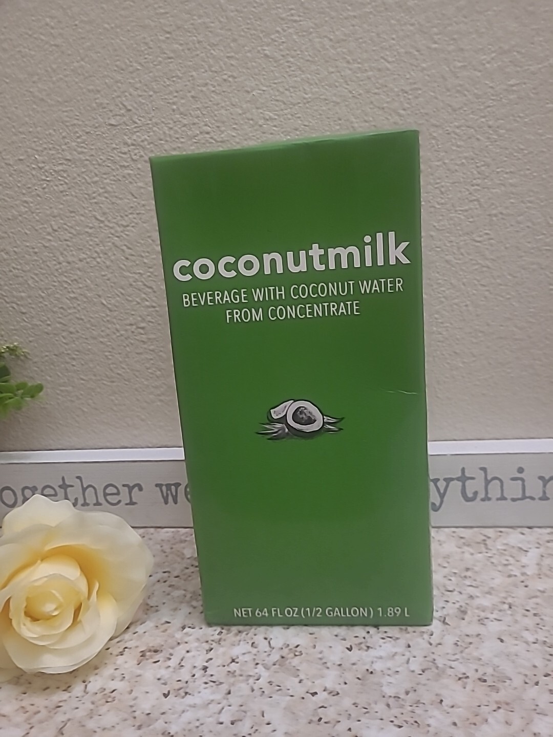 Coconutmilk Beverage With Coconut Water From Concentrate 64.oz(1/2 Gallon) 1.89L