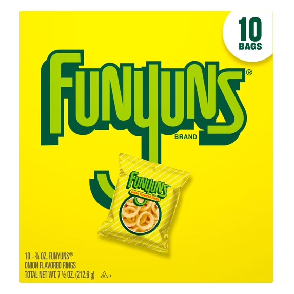Funyuns Onion Ring Flavored Snack Chips, 10 Count Multipack******