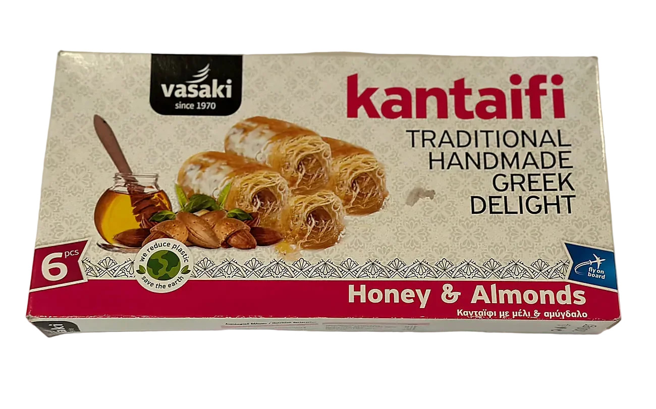 Vasaki Handmade Kantaifi – Honey & Almond Greek Pastry
