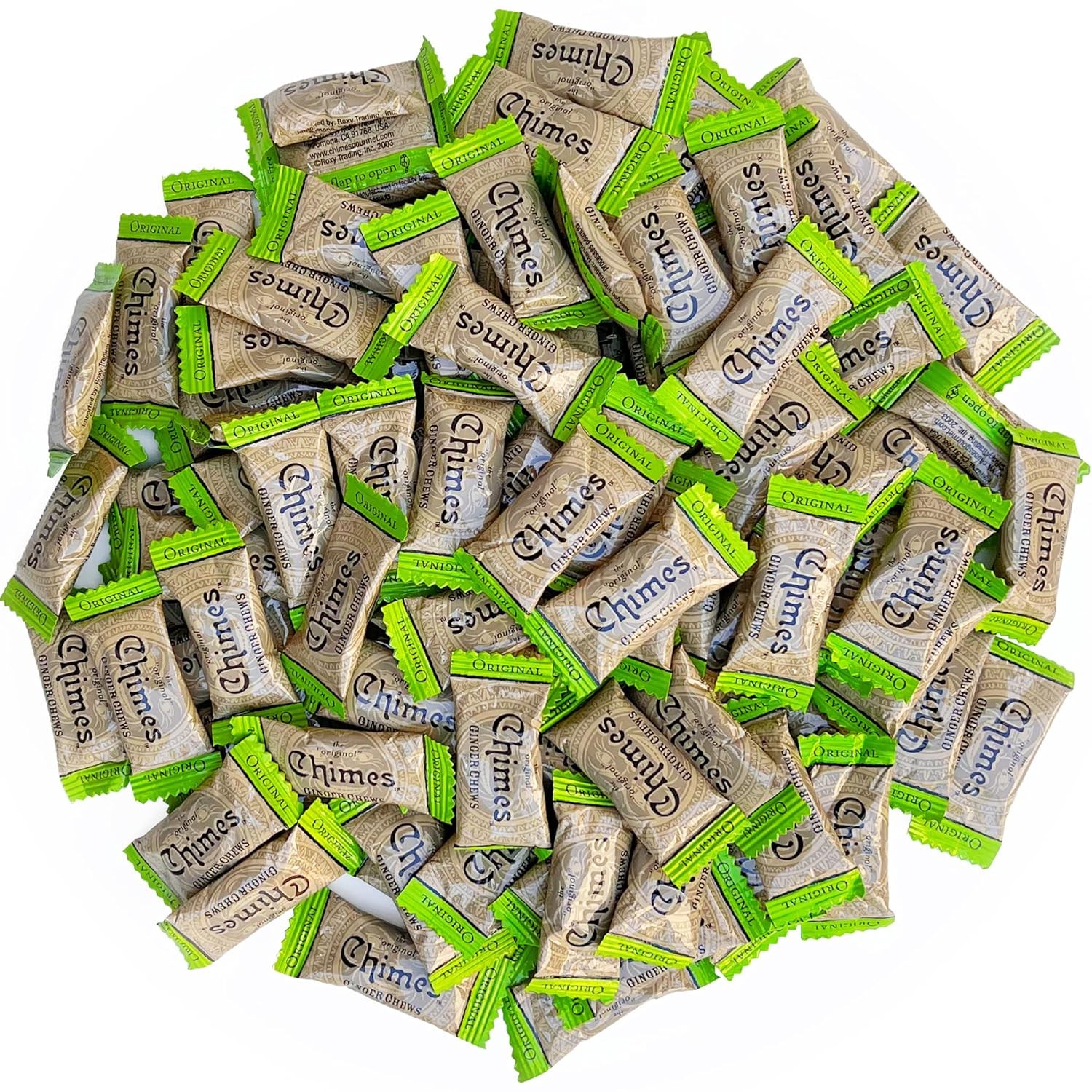 CHIMES ORIGINAL Ginger Chews (1-Pound 1 LB BAG) Premium 1 Pound (Pack of 1)