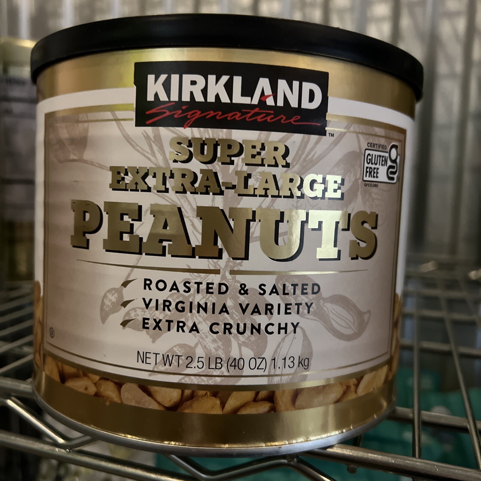Kirkland Signature Extra-Large Peanuts Virginia Roasted Salted USA 2.5 pounds