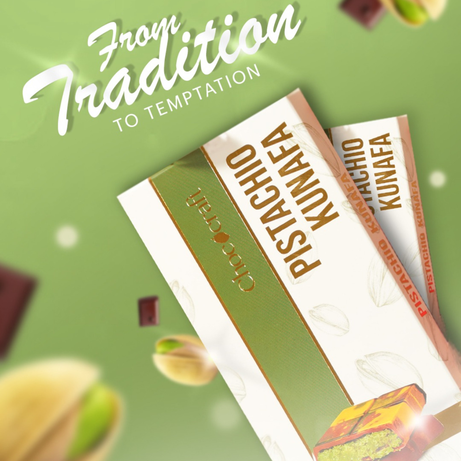 Premium Dubai Chocolate Kunafa Pistachio 6.53oz (185g) Imported from Dubai