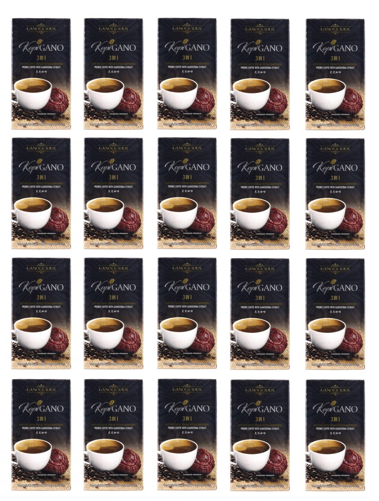 20 Boxes Gano Excel Ganocafe 3 in 1 Each 15 Sachets EXPRESS SHIPPING