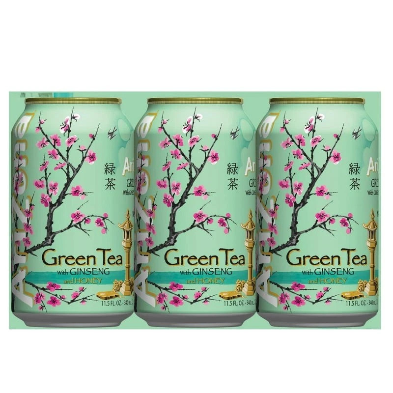 Arizona Green Tea with Ginseng and Honey, 11.5 Fl Oz Cans (12-Pack)