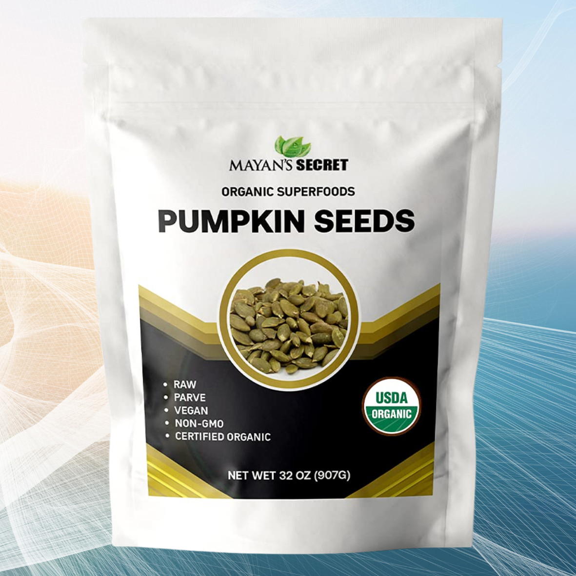 Mayan’s Secret – Raw Pumpkin Seeds Organic 2lb, Parve, Vegan, Non GMO