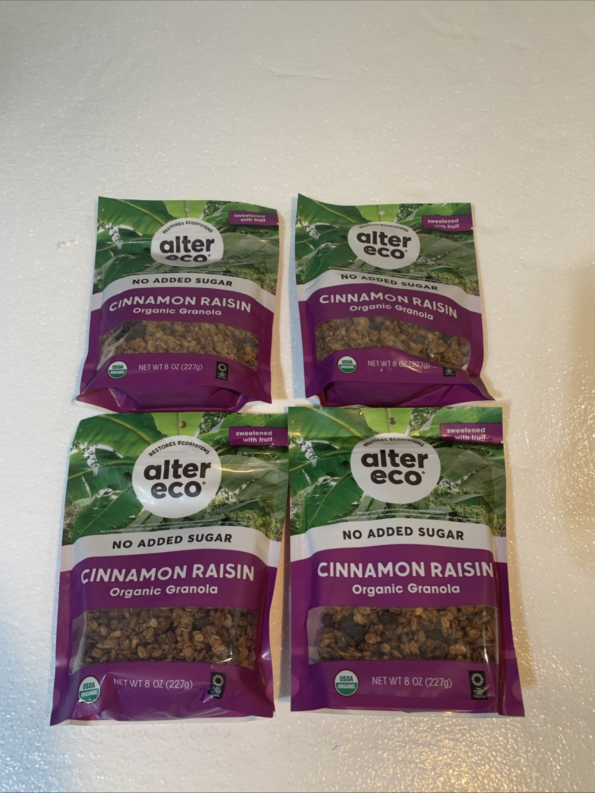 4-packs Alter Eco Organic Granola, Cinnamon Raisin, 8 oz (227 g)