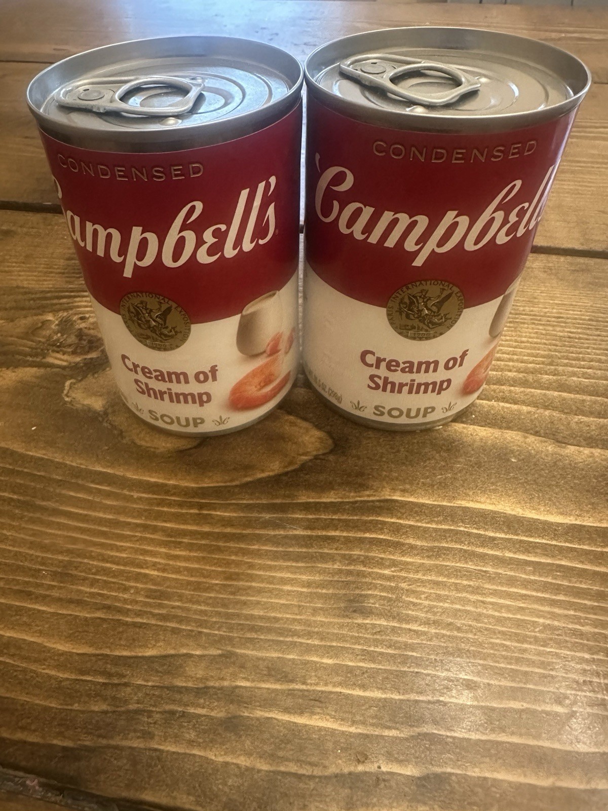 Campbell’s Condensed Cream of Shrimp Soup. 2 Cans expire March 2027