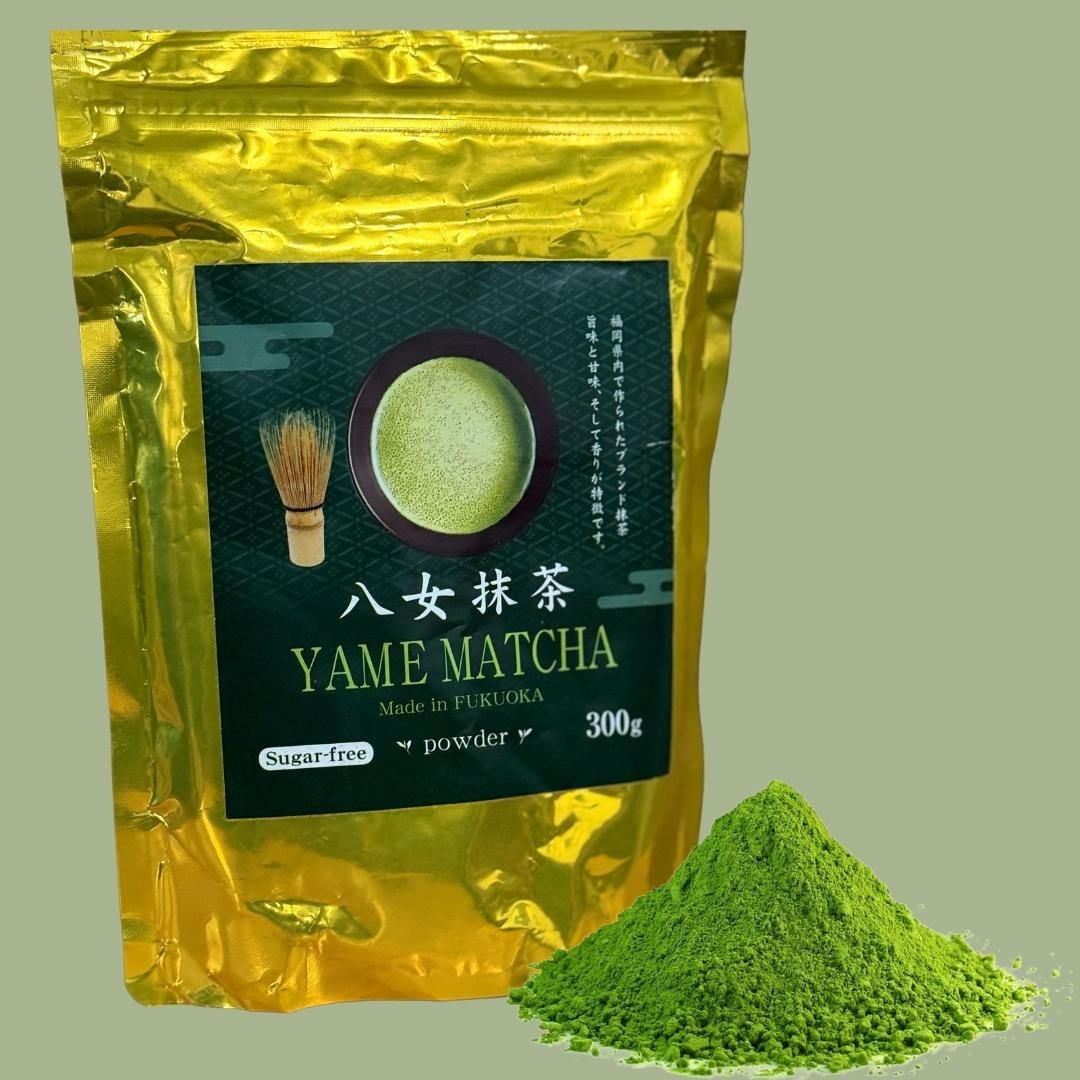 YAME Matcha 300g Premium Japanese Green Tea Powder Sugar-Free FUKUOKA Authentic