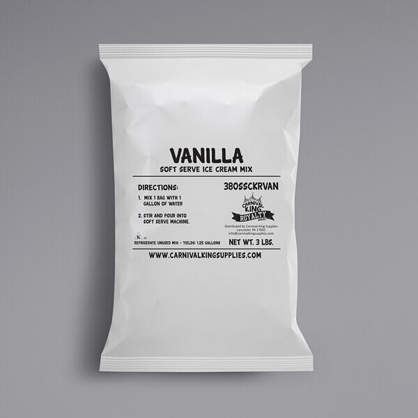 Vanilla Soft Serve Ice Cream Mix Smooth Concession Stands Consistent 3 lb 6 Case