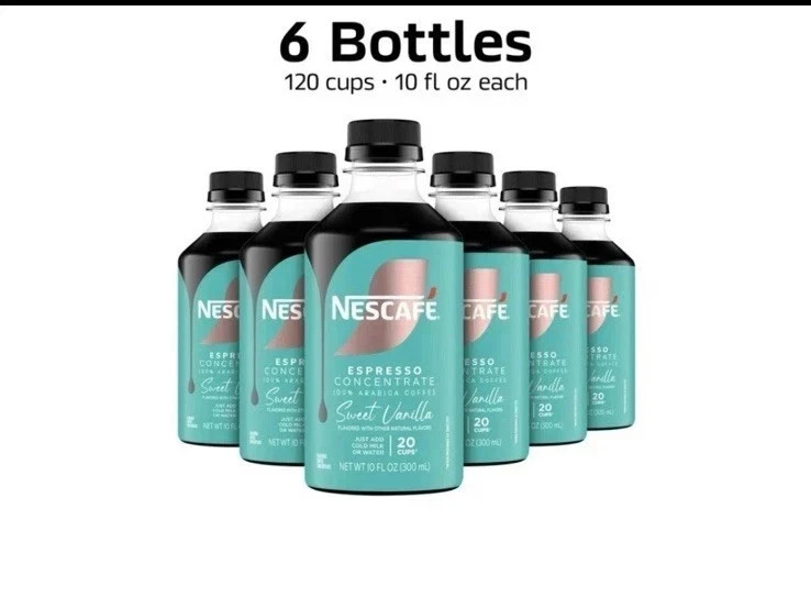 NESCAFÉ Espresso Concentrate Sweet Vanilla 6 Pack 300mL Bottles Exp 05/2026