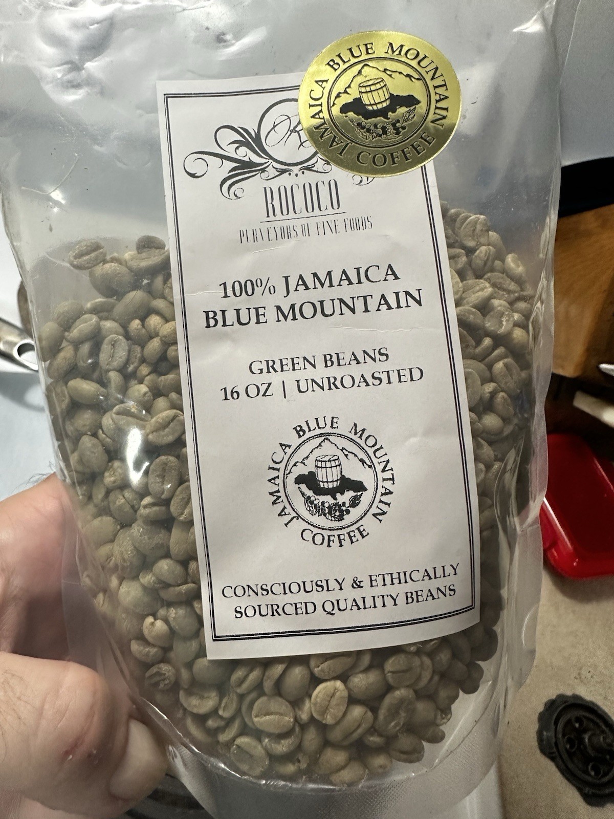 Jamaican Blue Mountain Coffe Beans Custom Roasted 8 oz 1/2 Pound Lb