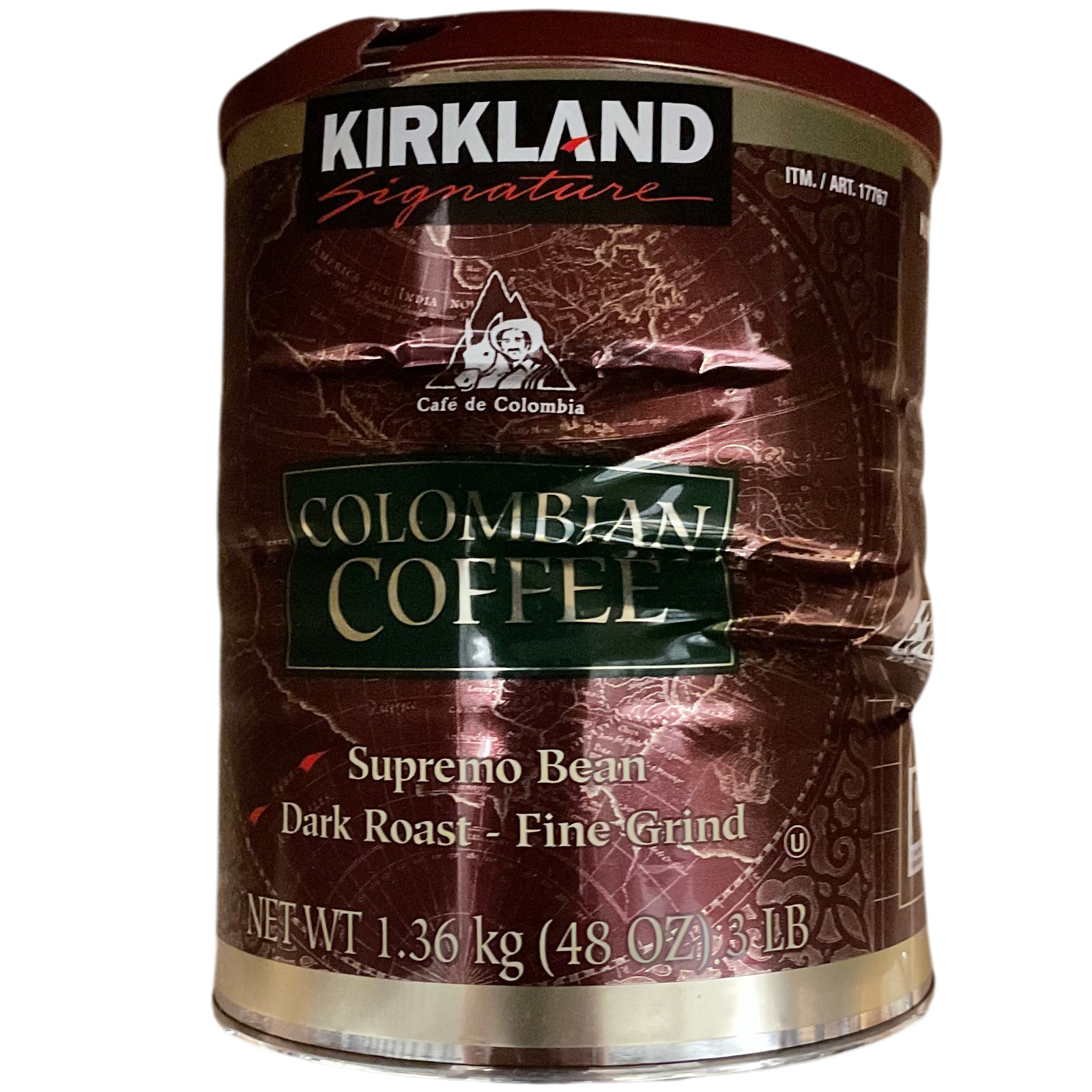 Kirkland Signature Supremo Colombian Coffee Fine Grind Dark Roast 3 lb 6/14/28