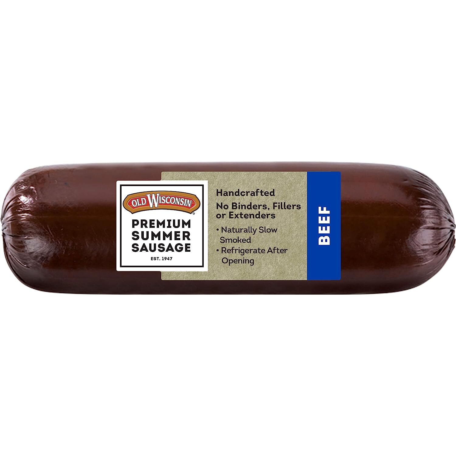Premium Summer Sausage, 100% Natural Meat, Charcuterie Ready to Eat High Protein