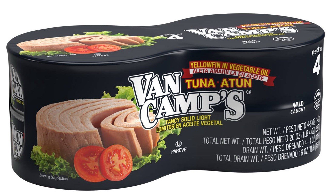 Van Camp’s Yellowfin in Vegetable Oil Tuna (4 x 5 oz) Ecuador