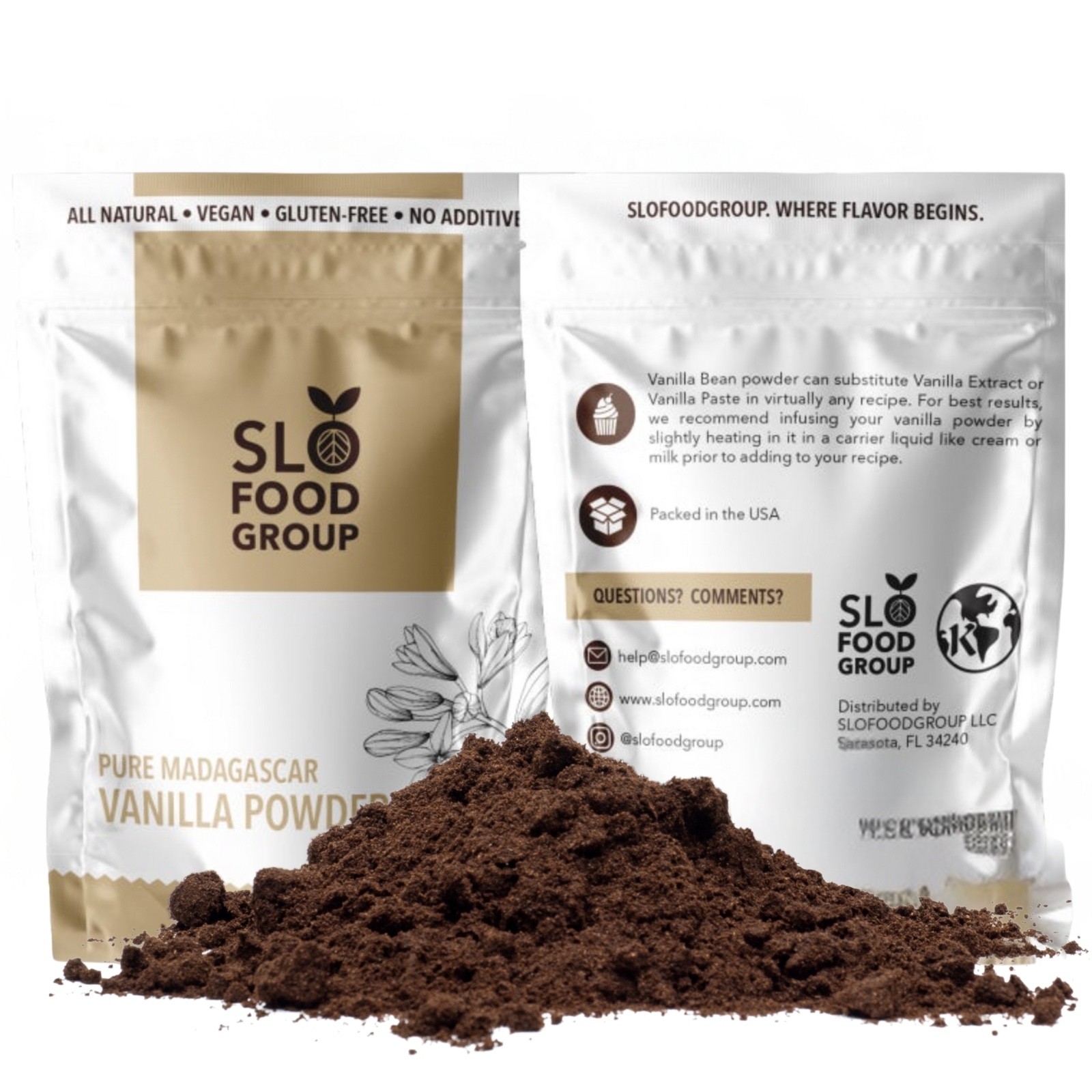 Madagascar Ground Vanilla Bean Powder, Planifolia