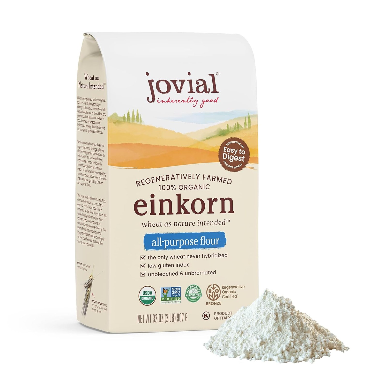 Jovial Organic Einkorn Unbleached All Purpose Flour – Bread Baking Flour for …