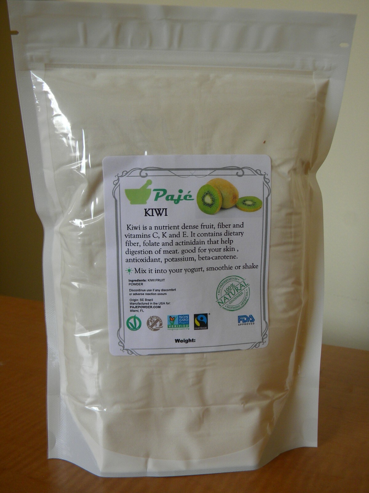 KIWI powder 8oz 16oz 1lb 32oz 2lb 4lb, VIT C ANTIOX help digestion of meat PAJE