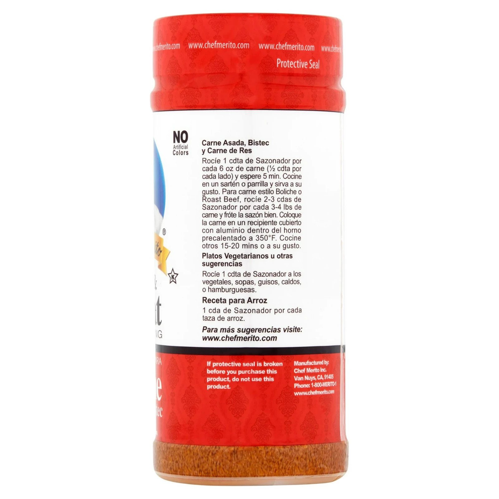 Chef Merito Steak & Meat Seasoning, 14 Oz