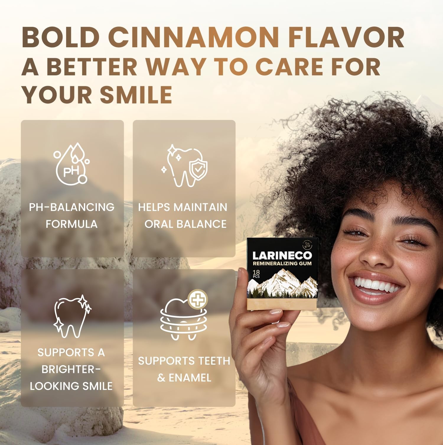 Larineco Remineralizing Gum with Nano Hydroxyapatite & Xylitol – Sugar-Free X…