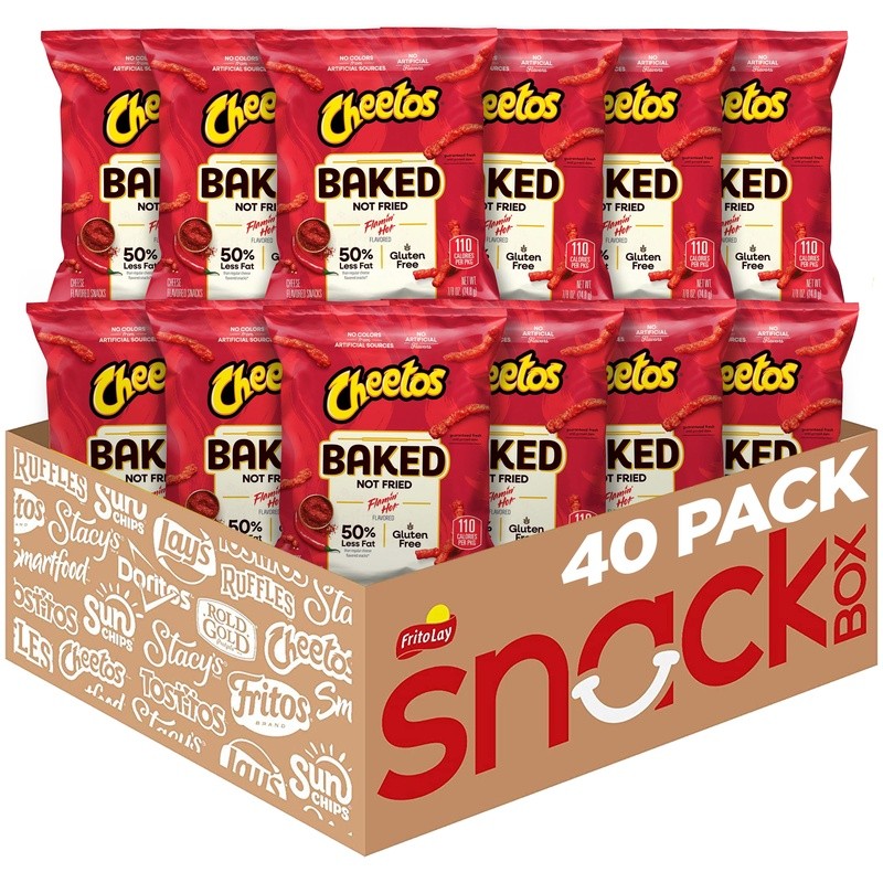 Crunchy Flamin Hot Cheese Snacks Gluten Free Low Fat Air Fried Snack New