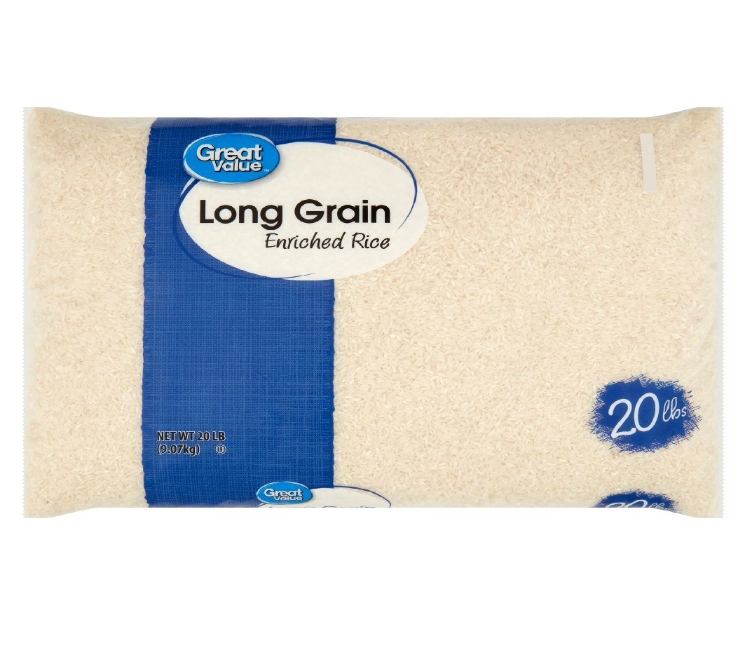 Great Value Long Grain Enriched Rice, 20 lb.