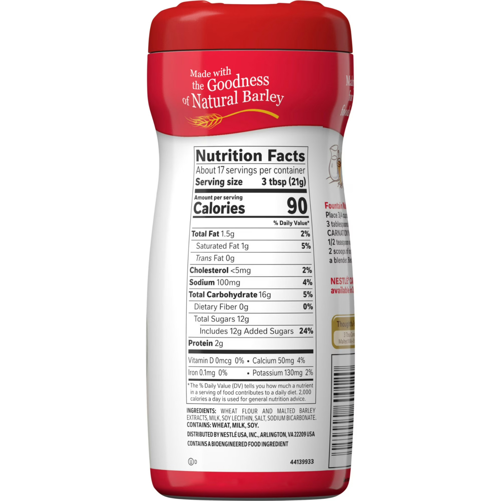 Nestle Carnation Original Malted Milk Powder Mix, 13 oz
