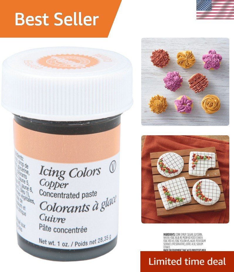 Icing Color Gel Food Coloring, 1 Ounce, Copper