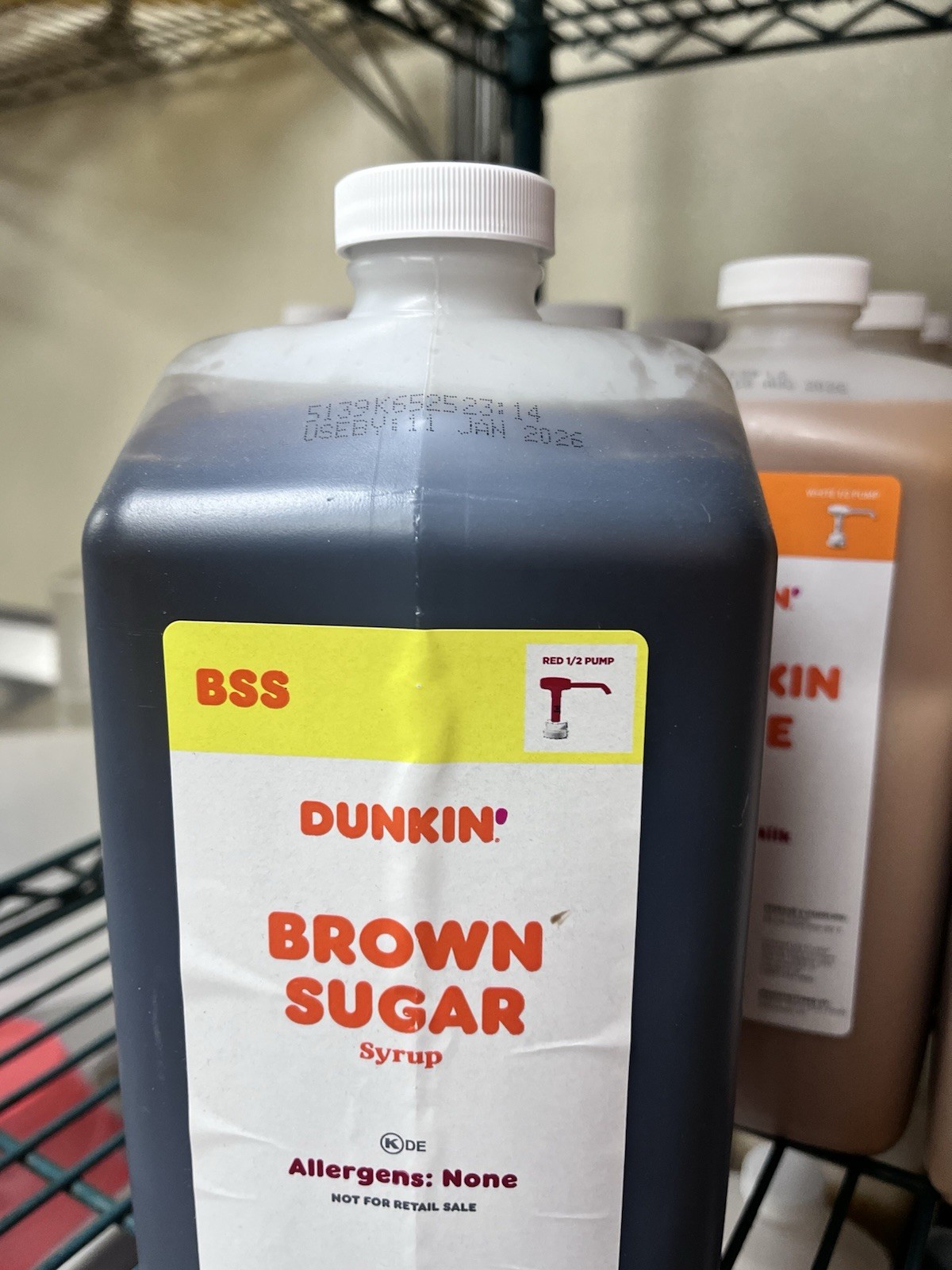 Dunkin Brown Sugar Syrup 64 oz with Pump
