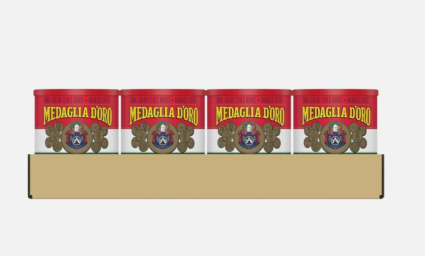 Medaglia D’Oro Italian Espresso Ground Coffee Dark Roast 10 oz 12 Pack