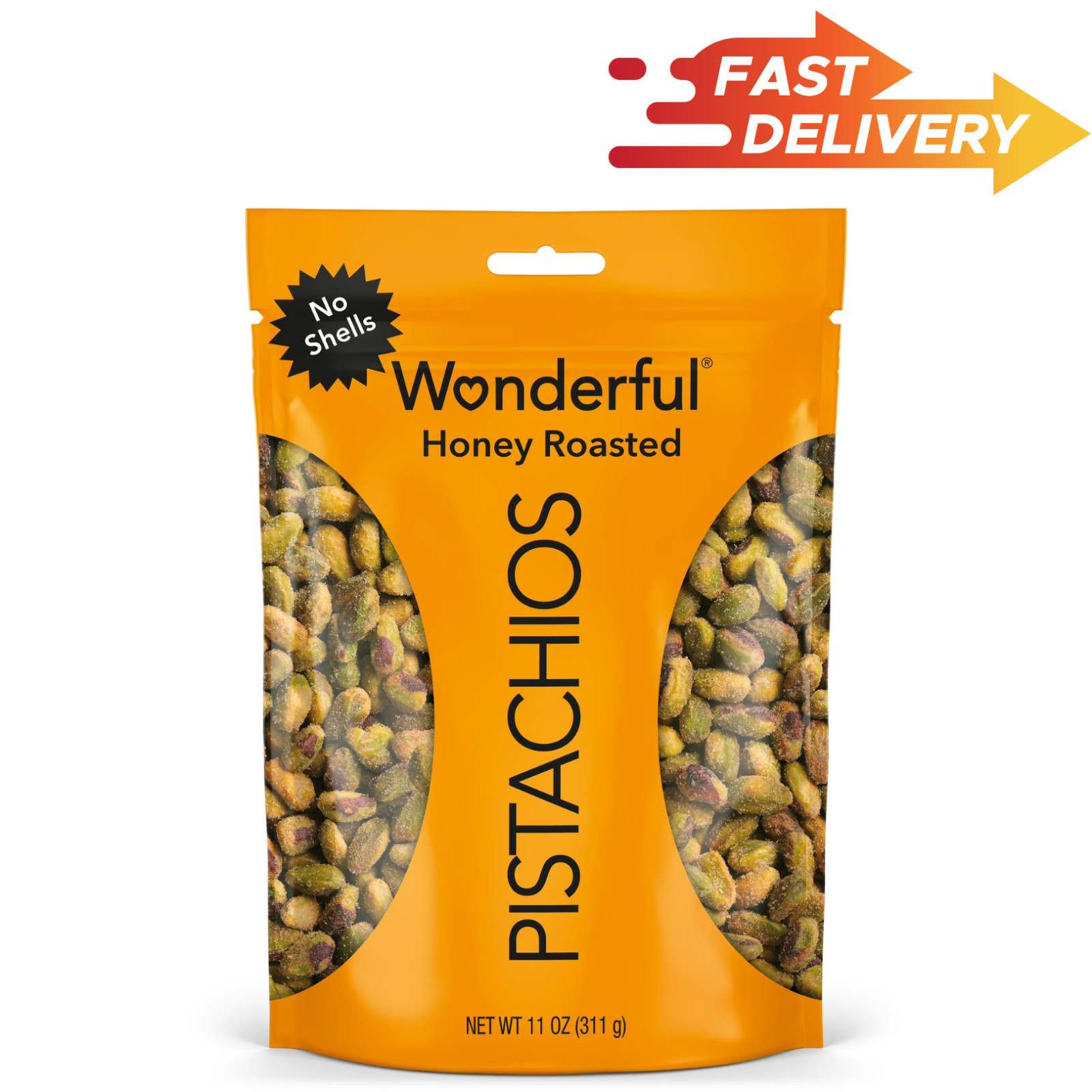 Wonderful Pistachios No Shells Honey Roasted Nuts, 11 Ounce Bag Free Shipping