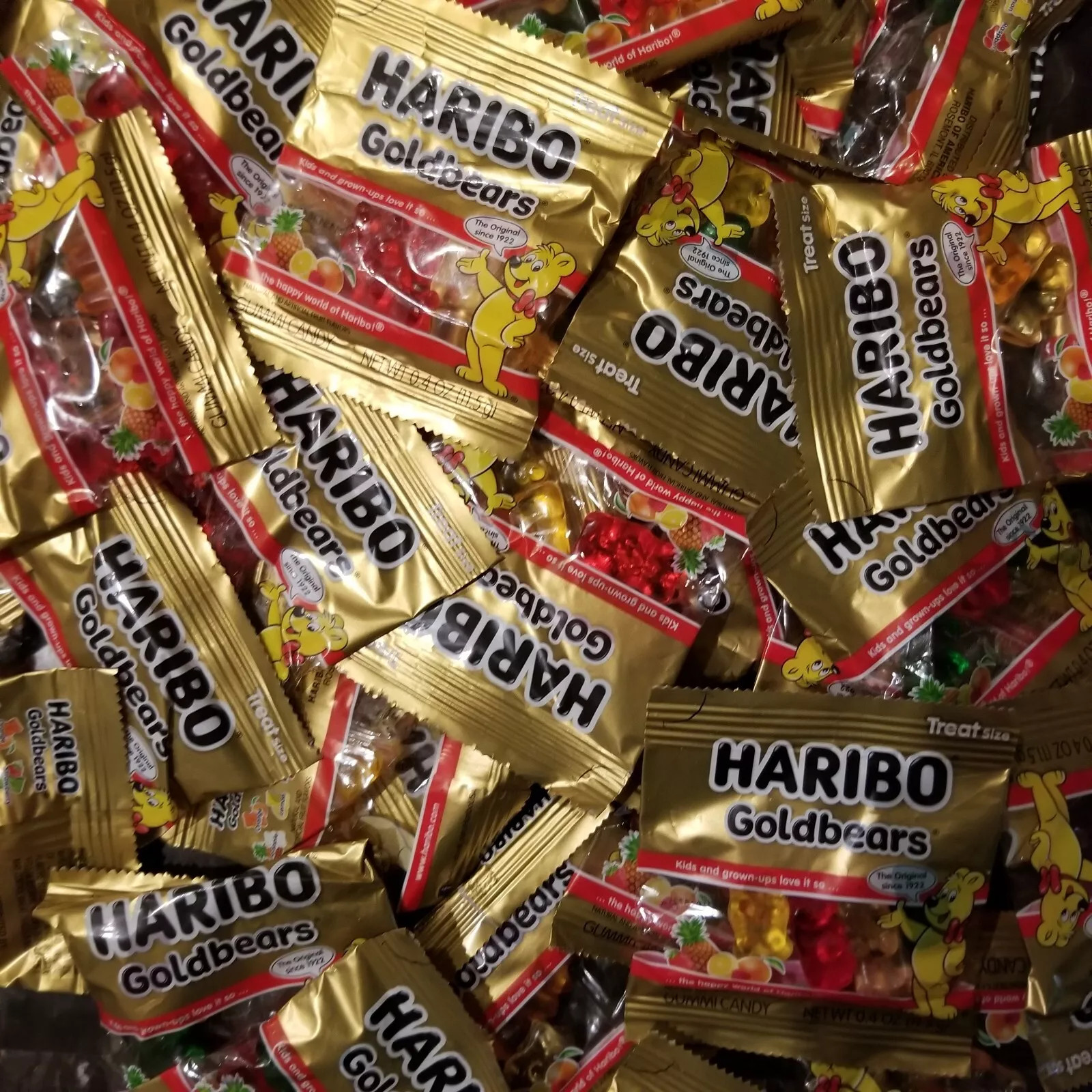 Bulk Pack Haribo Goldbears Gummy Bears Individually Wrapped Mini Bags 25/50/100