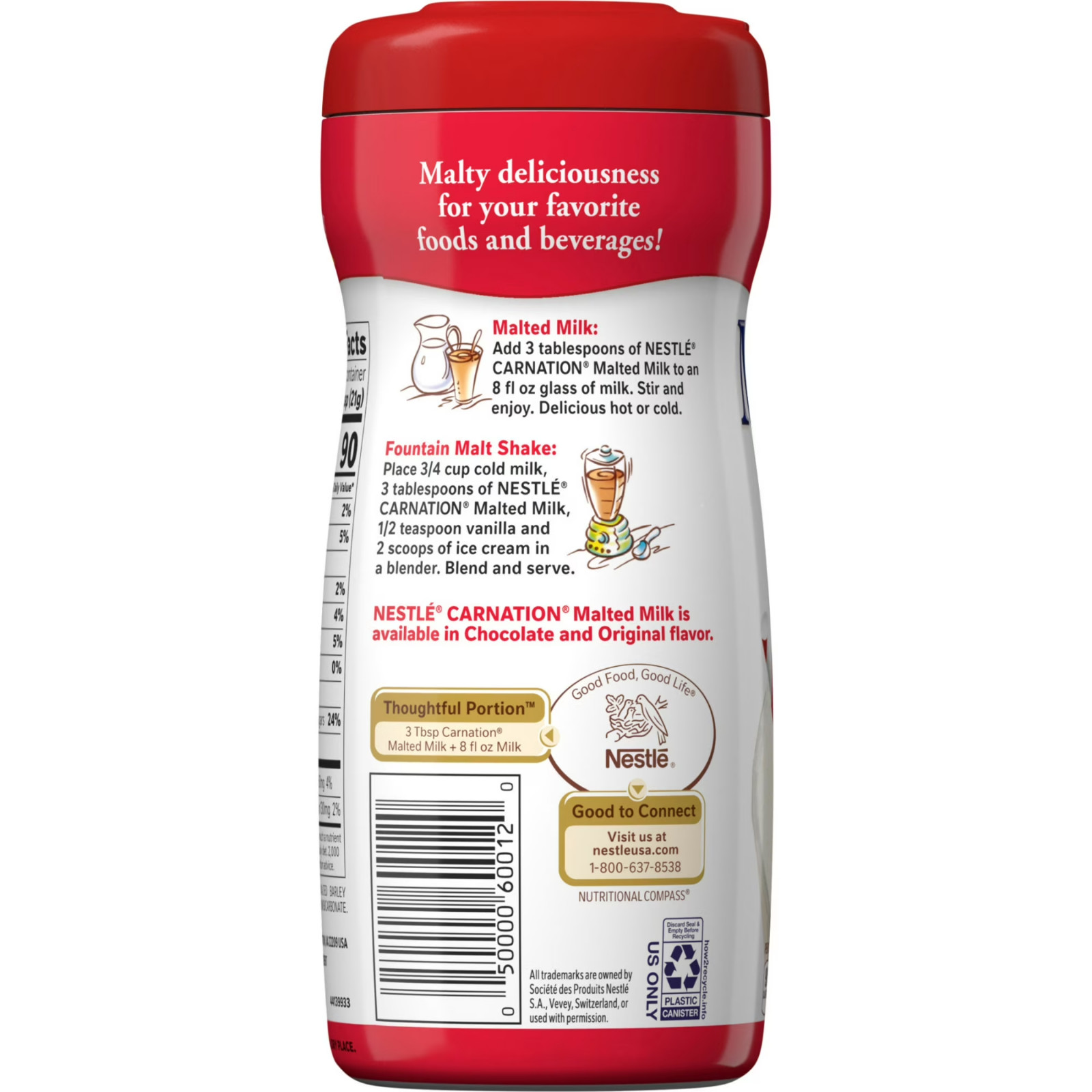 Nestle Carnation Original Malted Milk Powder Mix, 13 oz