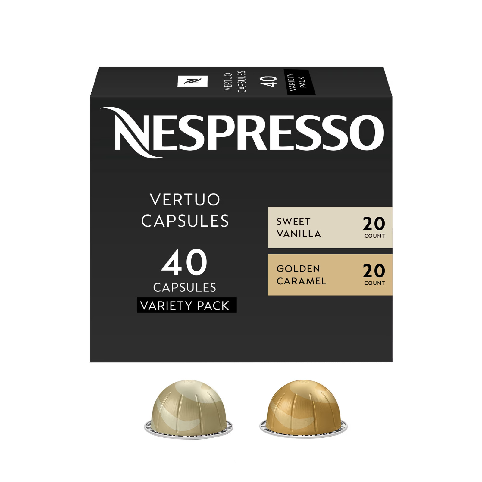 Nespresso Capsules Vertuo,40- Count Coffee & Espresso Pods, Brews 7.77 oz