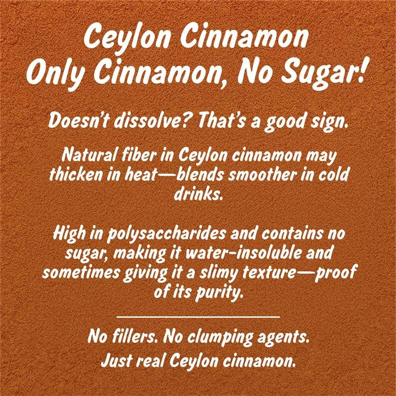 USDA Organic Ceylon Cinnamon Powder, Lab Tested for Heavy Metals, Resealable 4Oz