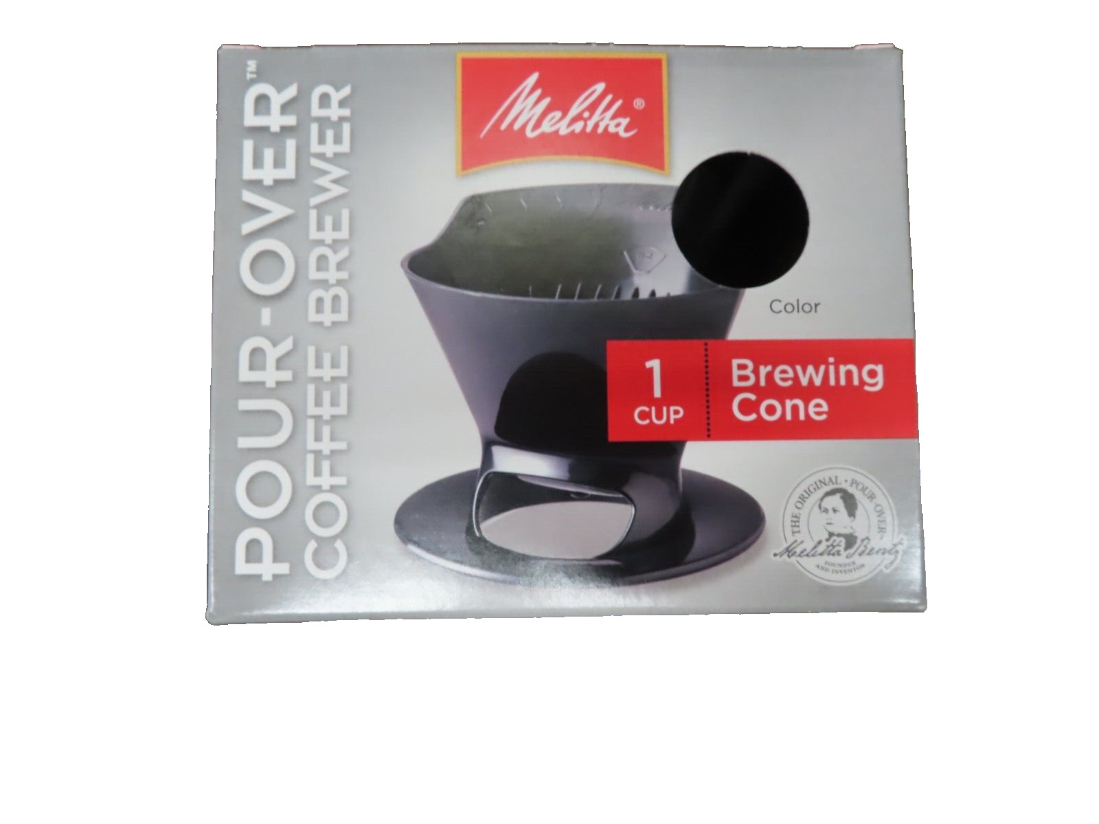 Melitta Coffee Makers Pour-Over Coffee Brewer Cone, Black 1 cup #109352 NEW