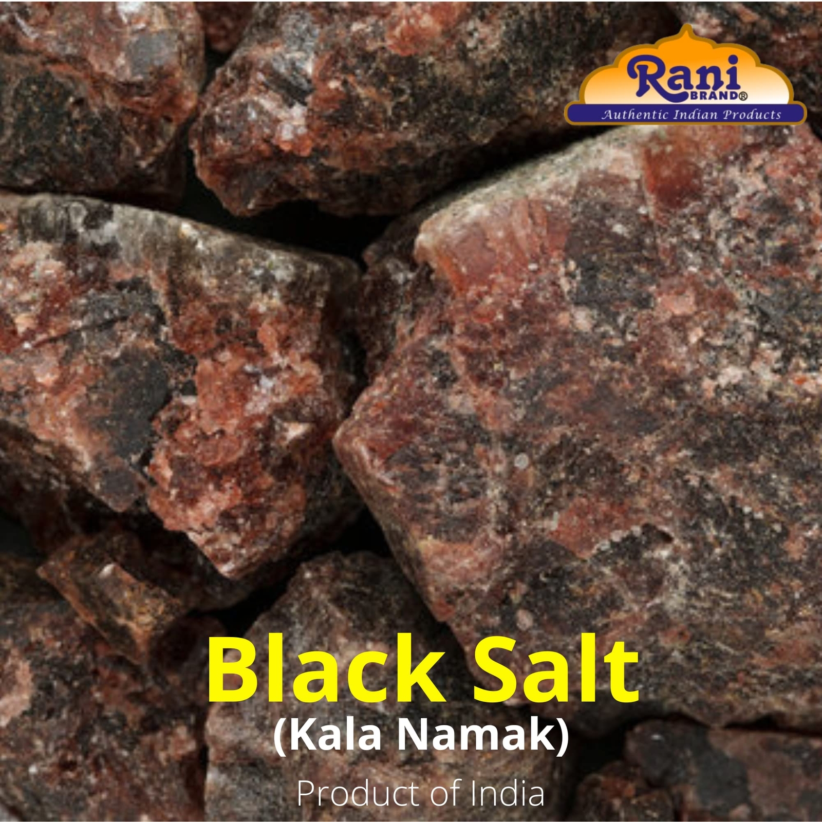 Rani Black Salt Raw Whole (Kala Namak) Mineral 32oz (2lbs) 908g PET Jar