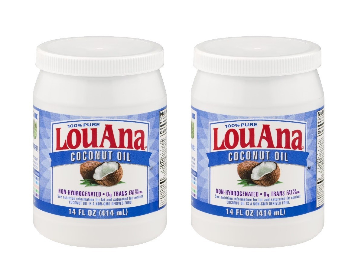 LouAna 100% Pure Coconut Oil, 14 fl oz Pack Of 2