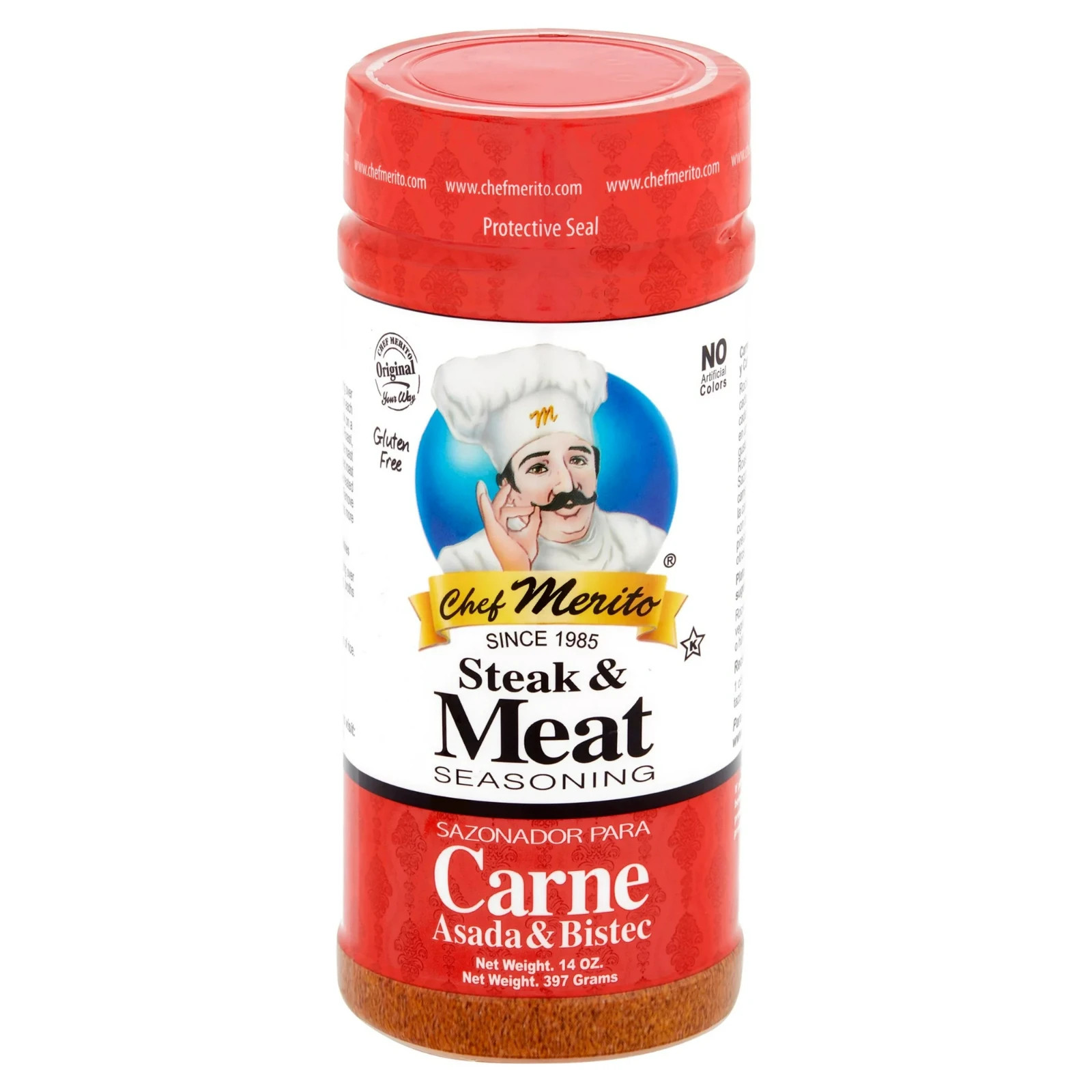 Chef Merito Steak & Meat Seasoning, 14 Oz