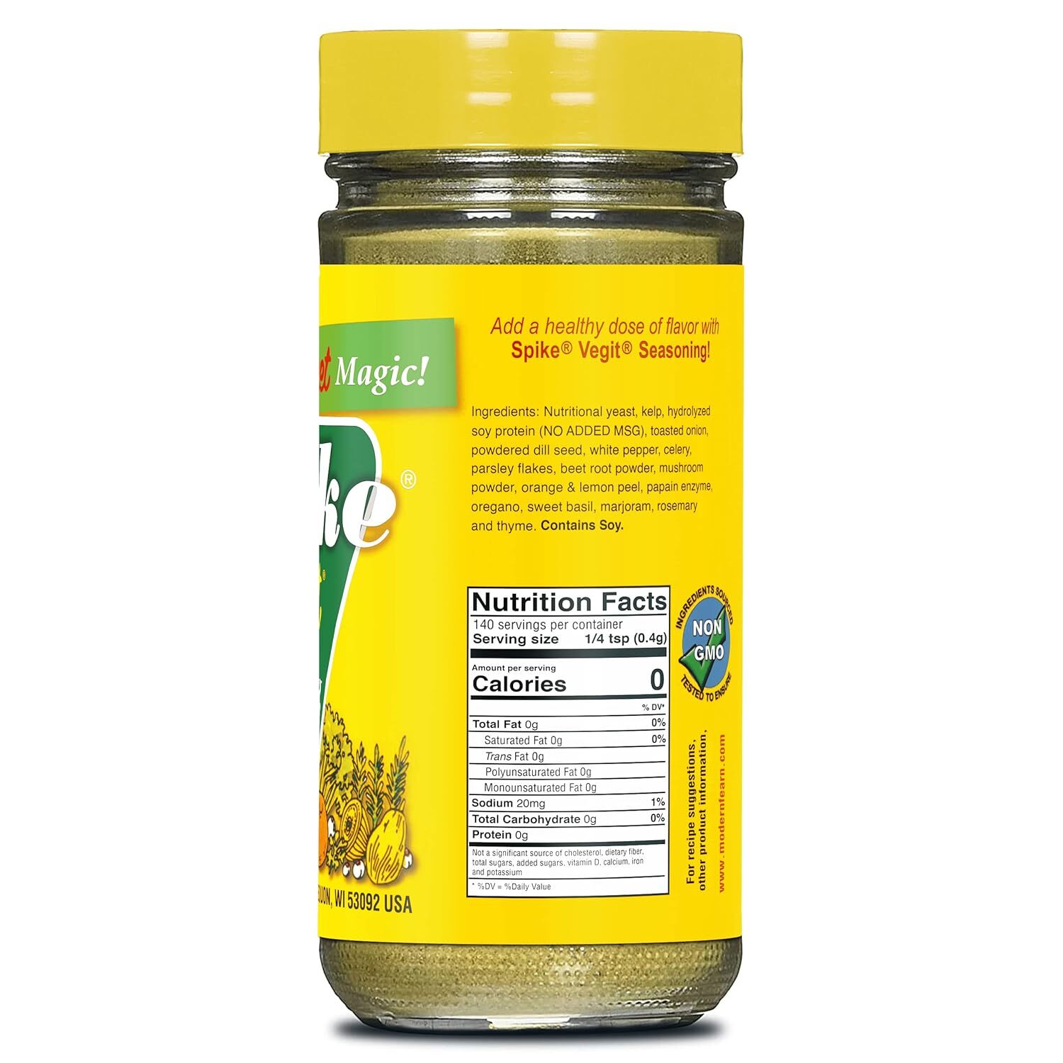 Modern Products Spike Gourmet Natural Seasoning Vegit Magic Canister 2 Oz