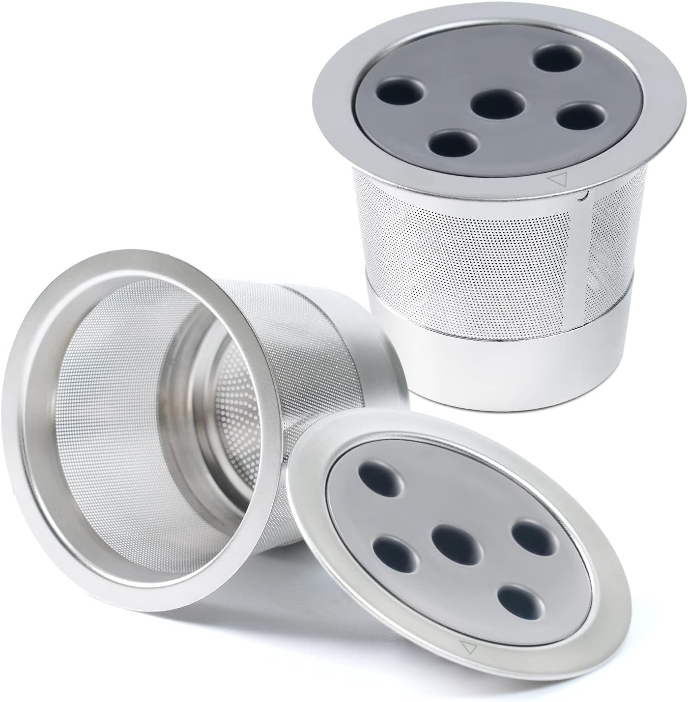 2 Pack Stainless Steel Reusable K Cups for Keurig Supreme & Supreme Plus, Five H