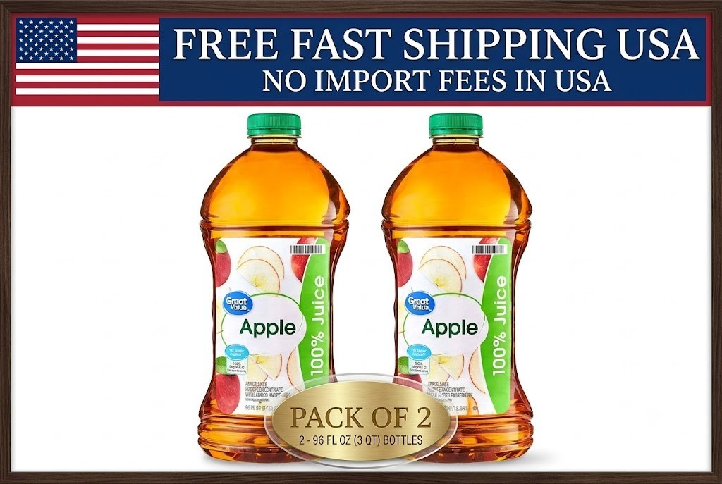 (2 pack) Great Value 100% Apple Juice, 96 fl oz