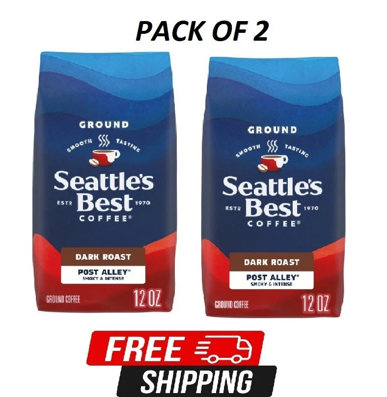 Seattle’s Best Coffee, Post Alley, Dark Roast, Ground Coffee,12 oz, 2pk